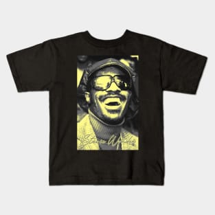 Stevie Wonder Vintage Grey Kids T-Shirt